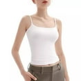 thumbnail image 3 of WTXUE Camisole Tops Square Neck Sports Bras for Women Padded Wirefree Workout Crop Tank Tops With Built In Bra Breathable Tank Top for Women Thick Strap Tank Tops Hiking Tank Tops Women White Xs, 3 of 5