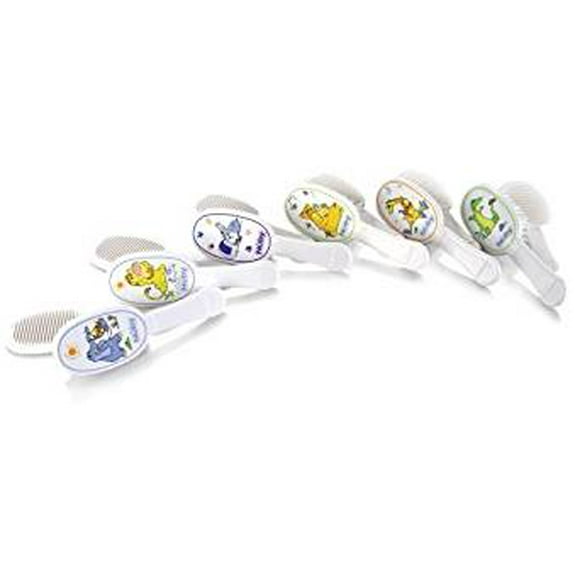 Accessoires pour Bébé - Nuby - Ensemble de Toilettage Brosse & Peigne (1 Seul) Couleur Variée 712