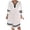White, variant on Women's Color Block Shift Midi Dress Long Sleeve Zip V Neck Casual Tunic Dress with Pockets S-5XL
