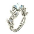 thumbnail image 1 of Promise Ring Fashionable Decorative Leaves Shape Engagement Ring Middle Ring for Women, 1 of 7