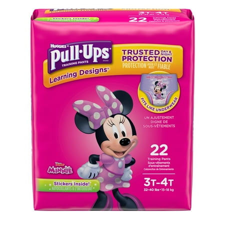Huggies Pull-Ups Learning Designs Size 3T-4T Jumbo 22-Count Disposable Training (Pack of 12)