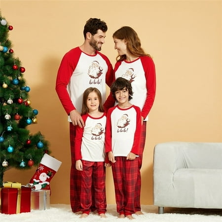 Christmas Family Matching Pyjamas PJS Set Xmas Santa Sleepwear ...