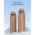 thumbnail image 5 of Smart Water Bottle with Reminder & Tracker, Double Wall Vacuum Insulated Stainless Steel, 32 oz, Mocha, 5 of 7