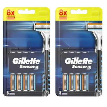 Gillette Sensor 3 Refill Blade Cartridges, 8 Count (Pack of 2)