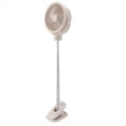 thumbnail image 2 of Ventilador de Escritorio con Clip, Ventilador de Piso Telescópico Portátil, 4 Velocidades con Luz LED, Ventilador de Escritorio Oscilante con Clip, Recargable por USB, 2 of 5