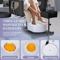 thumbnail image 3 of Reclining Pedicure Chair with Stool, Footrest & Massage Foot Basin,No Plumbing, Height Adjustable Pedicure Station, 360 Swivel Hydraulic Chair for Nail Tech, Spa, Salon (Black), 3 of 8