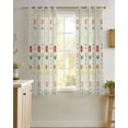 thumbnail image 4 of Green Spring Floral Sheer Curtains 54 Inch Length 2 Panels Set for Living Room/Bedroom, Colorful Summer Flowers Vintage Botanical Kitchen Curtains Grommet Curtains Window Treatments 42"x54"x2, 4 of 7