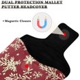 thumbnail image 3 of Haosy Snowflakes and Pine Branches Golf Mallet Putter Cover Strong Magnetic Leather Golf Club Headcover Closure, 3 of 7