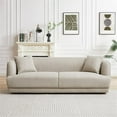 thumbnail image 2 of Venar Mid-Century Modern Living Room Luxury Fabric Linen Couch in Cream, 2 of 6