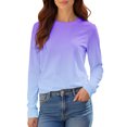 thumbnail image 5 of Duoif Fall Sweatshirts for Women, Women's Casual Long Sleeve T-Shirt - Loose Spring Summer Top Womens Sweatshirt Purple M, 5 of 9