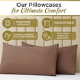 thumbnail image 5 of DESTINY CRESCENT BEDDING 3-Piece 1800 Thread Count Brown Solid Print Microfiber Brushed Sheet Sets, Twin-XL - Hypoallergenic, 5 of 7