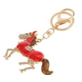 thumbnail image 5 of Émail Rouge Strass Cristal Course Cheval Porte-Clés Sac à Main Téléphone Cadeau de Noël, 5 of 5