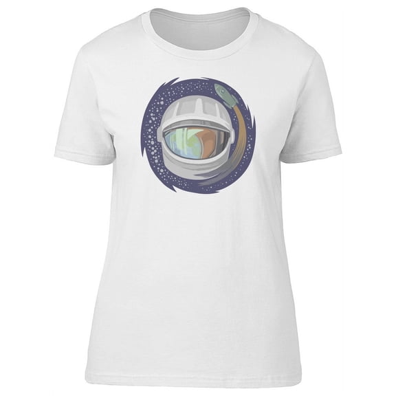 Astronaut Helmet On Space T-Shirt Women -Image by Shutterstock, Female x-Large