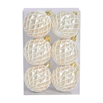 6PCS Large Christmas Ball Ornaments - 2.36" Shatterproof Glitter Diamond Xmas Tree Decorations for Holiday, Wedding & Party Decor