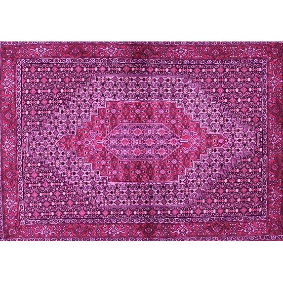 Ahgly Company Indoor Rectangle Persian Pink Traditional Area Rugs, 8' x 10'