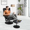 thumbnail image 3 of Costway Massage Recliner Couch Chair Lounge Swivel w/Ottoman Side Pocket Remote Control, 3 of 10