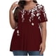 thumbnail image 1 of Camiseta de Manga Corta de Cuello en V Sólido Casual, Camisetas de Manga Corta para las Mujeres, 1 of 4