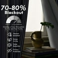 thumbnail image 5 of DriftAway Chris Linen Blackout Curtains with Thermal and Sound Reducing Layer 102 Inches Long for Bedroom Striped Printed Drapes Thermal Insulated Lined Window Treatments for Living Room Dark Blue, 5 of 8