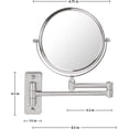 thumbnail image 6 of OVENTE 7" Wall Mounted Makeup Mirror with 1X/7X Magnification, Double Sided Magnifying Round Bathroom Vanity Mirror, 360° Swivel Design, Extendable and Folding Arm, Antique Bronze MNLFW70BR1X7X, 6 of 9