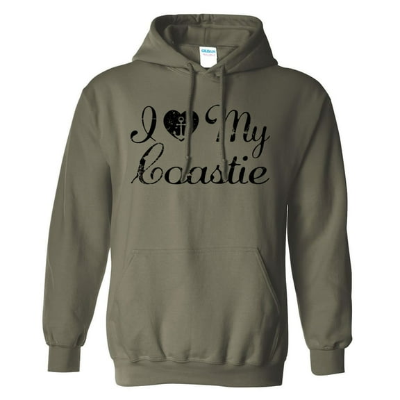 I Love My Coastie Hooded Sweatshirt