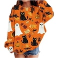 thumbnail image 3 of XUNKUSGA Halloween Sweatshirt Kids Casual Crew Neck Long Sleeve Unisex Fleece Loose Pullover Tops Fashion All Over Graphic Tees for Boys Girls 1-2 Years, 3 of 6