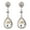 White, variant on Opolski Party Fashion Women Shiny Rhinestone Inlaid Waterdrop Long Dangle Stud Earrings