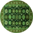 thumbnail image 1 of Ahgly Company Indoor Round Oriental Green Industrial Area Rugs, 6' Round, 1 of 4