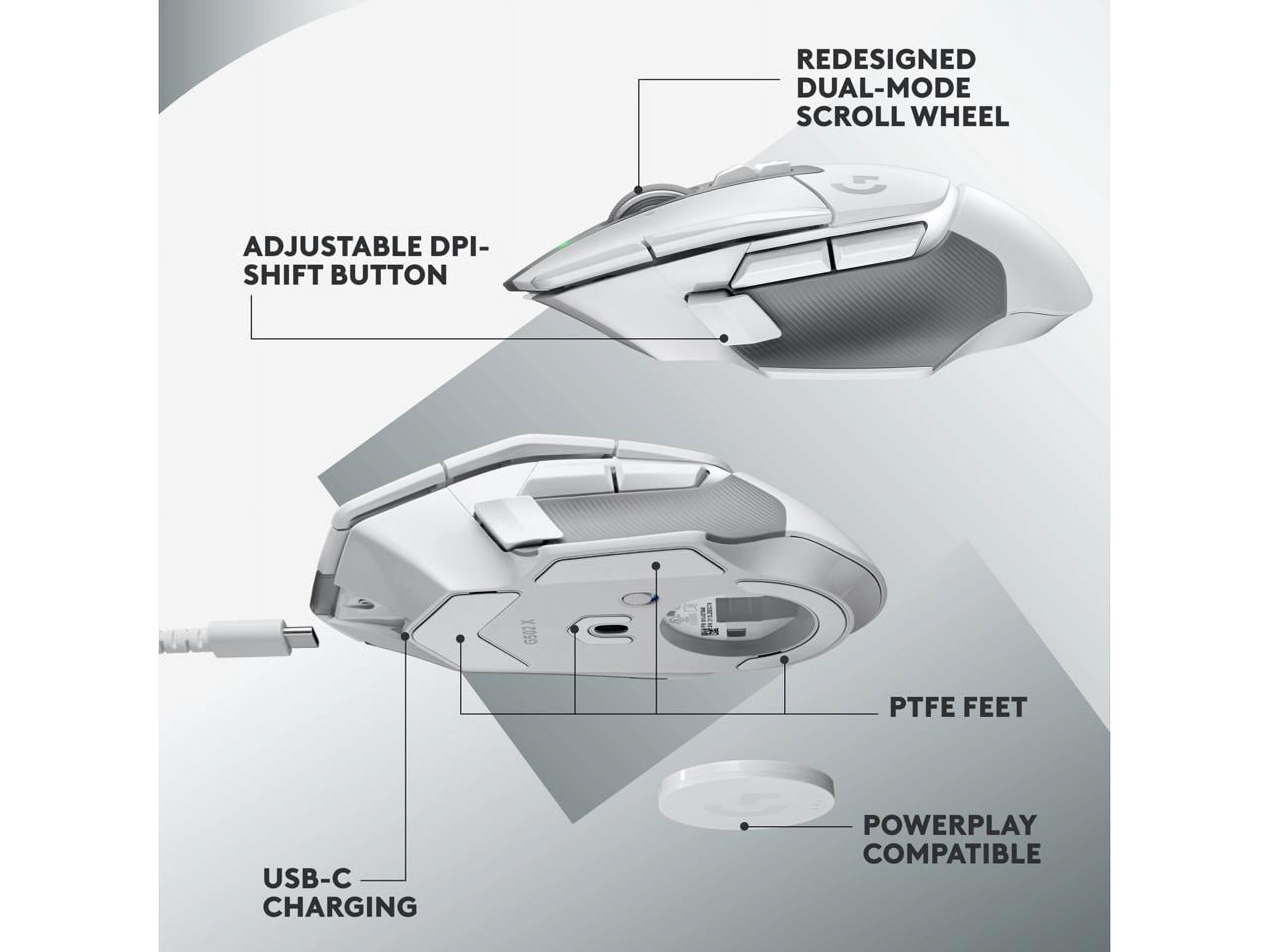 Logitech G502 X LIGHTSPEED Gaming Mouse - HERO 25K Sensor