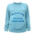 thumbnail image 3 of Hxshgdsn Womens Pregnancy Sweatshirts Soft Long Sleeves Crew Neck Maternity Clothes With Graphic Printed Sky Blue M, 3 of 6