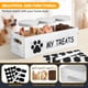 thumbnail image 3 of Recipiente de golosinas para perros, plegable, con 3 tarros, hermético, de madera blanca, 3 of 7