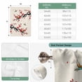 thumbnail image 6 of Red Spring Floral Tie Up Curtains for Windows, Adjustable Balloon Window Shades, Birds Branches Watercolor Flowers Rustic Kitchen Window Treatments Farmhouse Short Curtains with Rod Pocket 42"x45", 6 of 8