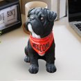 thumbnail image 2 of Estatua de perro, adorno de perro, colección de figuras de escritorio, figuras de perro, estatua de animal Negro, 2 of 5