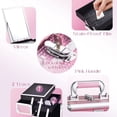 thumbnail image 4 of Estuche para cosméticos Makeup Train Case Joligrace con espejo y candado en forma de sirena, 4 of 9