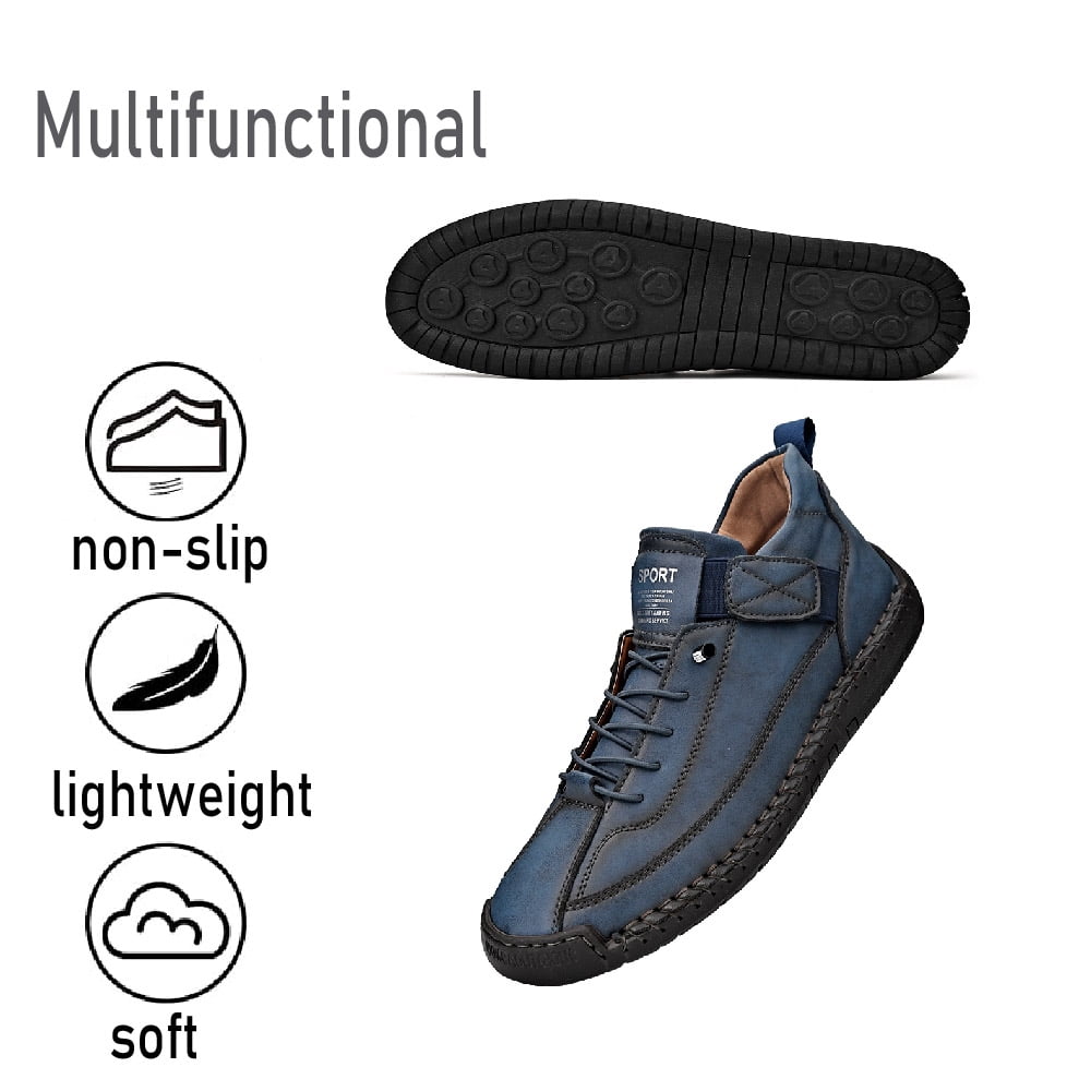 Mens Business Casual Shoes Comfortable Fashion Sneakers Lightweight Hiking Shoes Breathable Outdoor Shoes Blue 11 US