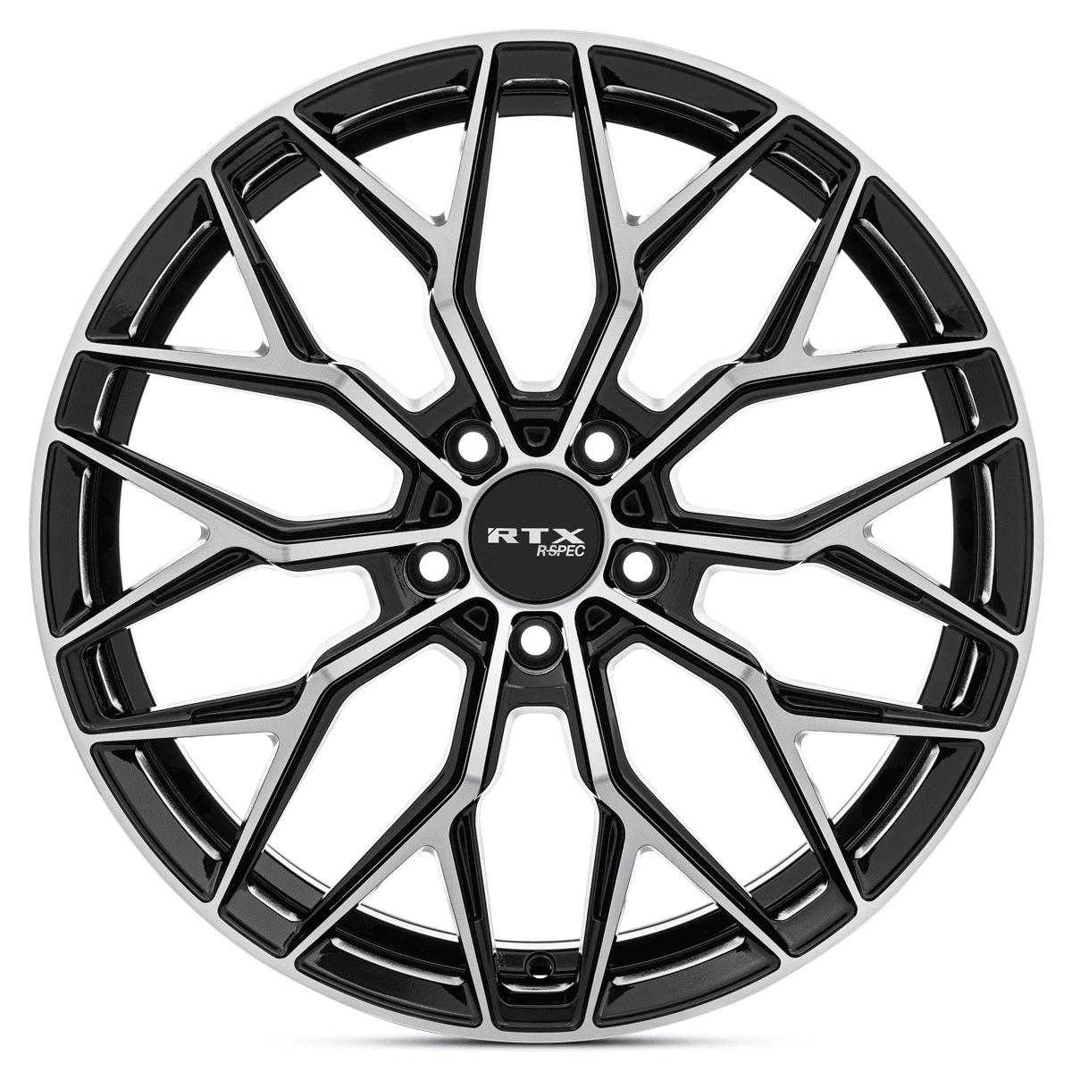 RTX RS02 19x8.5 5x114.3 ET38 CB67.1 Gloss Black Machined Wheel