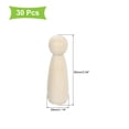 thumbnail image 2 of Uxcell 30 Pack Wood Peg Dolls 3.54 Inch Female Unfinished Natural Wooden Figures, 2 of 6