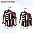 thumbnail image 4 of Balery Firefighters USA Flag Vintage Canvas Backpack for Men and Women - Large Capacity, Durable Travel Laptop Bag for School, Work, Hiking, and Outdoor Activities, 4 of 7