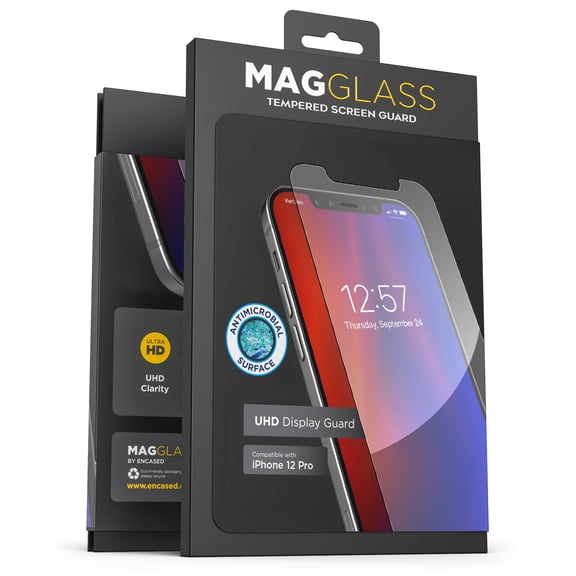 Magglass Designed For Apple iPhone 12 Pro Tempered Glass Screen Protector - Anti Bubble UHD Clear Full Coverage Display Guard (Case Compatible)