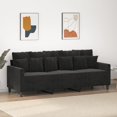 thumbnail image 1 of vidaXL 3-Seater Sofa Black 180 cm Velvet, 1 of 5