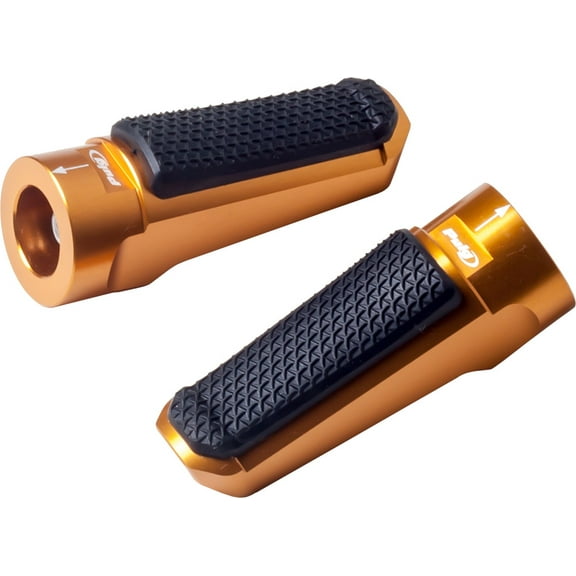 Puig 7318O; Footpegs Racing Rubber Gold