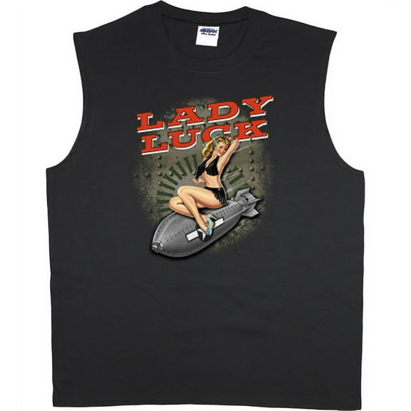 Lady Luck Pin-Up Girl Army Navy T-shirt