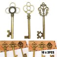 thumbnail image 6 of 30Pcs 2.5 inch Large Antique Bronze Skeleton Keys Rustic Key for Wedding Decoration Favor, 6 of 12