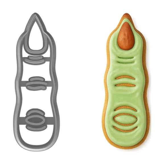 Mighty Gadget Witch Finger Cookie Cutter & Stamp - 4x1.16" "Spooky Fun" for Halloween Baking (Random Color)