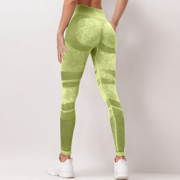 MKLEKYY Leggings deportivos de yoga para mujer, de cintura alta, para correr y fitness 3462