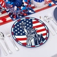 thumbnail image 4 of Nkmbld Independence Day Disposable Tableware Picnic Plates Cup Napkin Party Supplies Patriotic Party Decor Outdoor Picnic Special Offers, Multicolor, 4 of 7