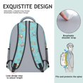 thumbnail image 5 of Game Controller Blue Pattern Backpack for School, Cute School Bag with Adjustable Shoulder Straps and Padded Back, 15.3"x11"x6.7", 5 of 5