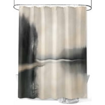 Black Beige Lake Shower Curtain Set ，Waterproof Fabric Shower Curtains Mysterious Abstract Aesthetics Vintage Shower Curtains for Bathroom,Bathroom Decor 36"x72"