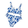 thumbnail image 4 of CEHVOM Maillot de Bain pour Femmes, Bikini Imprimé à Motif Vache Fendu, 4 of 8