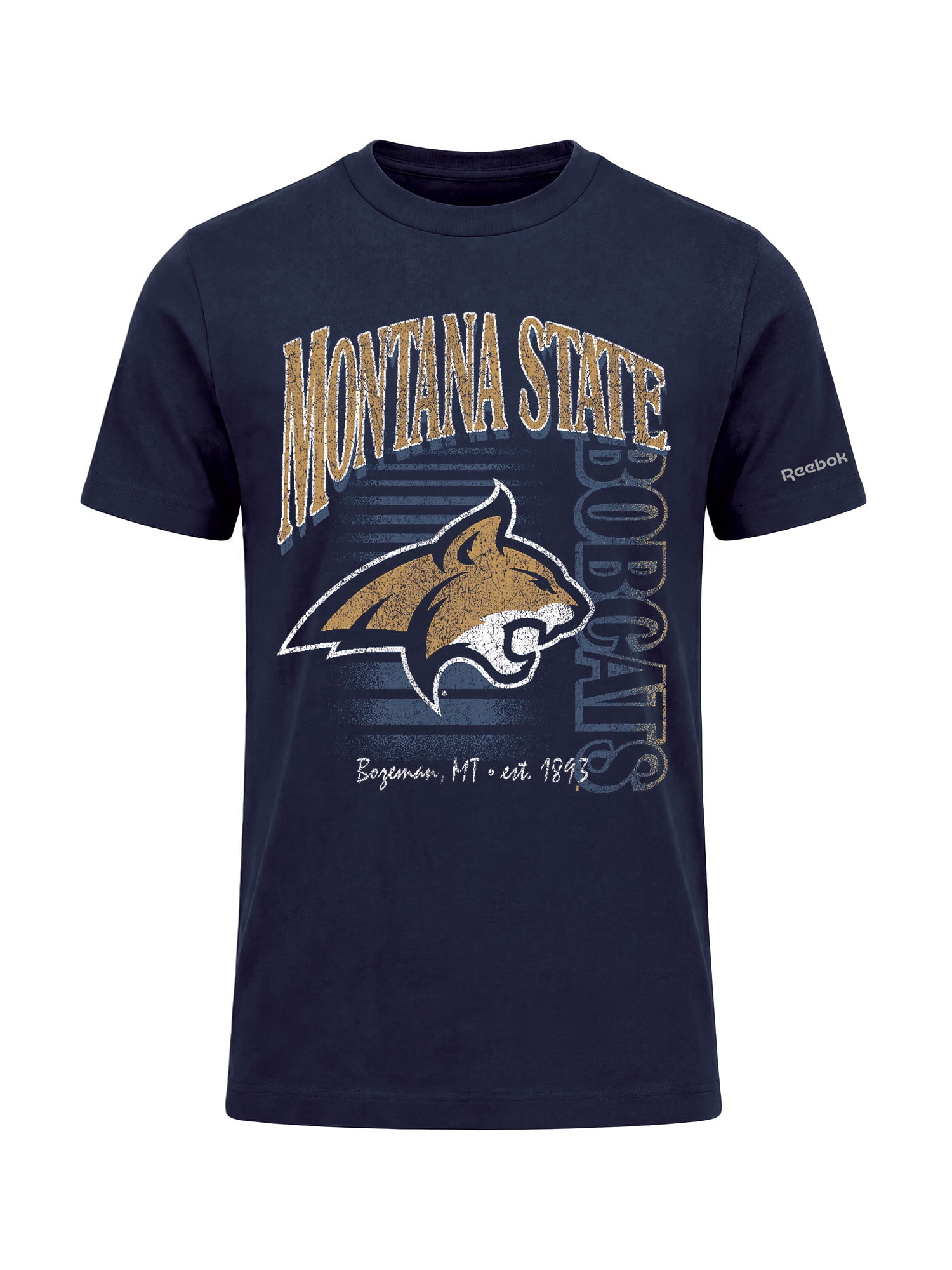 Montana State Bobcats Reebok Mens Crew Neck Short Sleeve T-Shirt