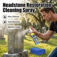 thumbnail image 2 of Fast-Acting Headstone Restoration & Cleaning Spray, Headstone Cleaner for Graves & Memorials, Granite Cleaner, Tombstone & Monument Cleaning Spray, Gentle Stone Care Formula 100ml/3.4oz (1Pc), 2 of 9